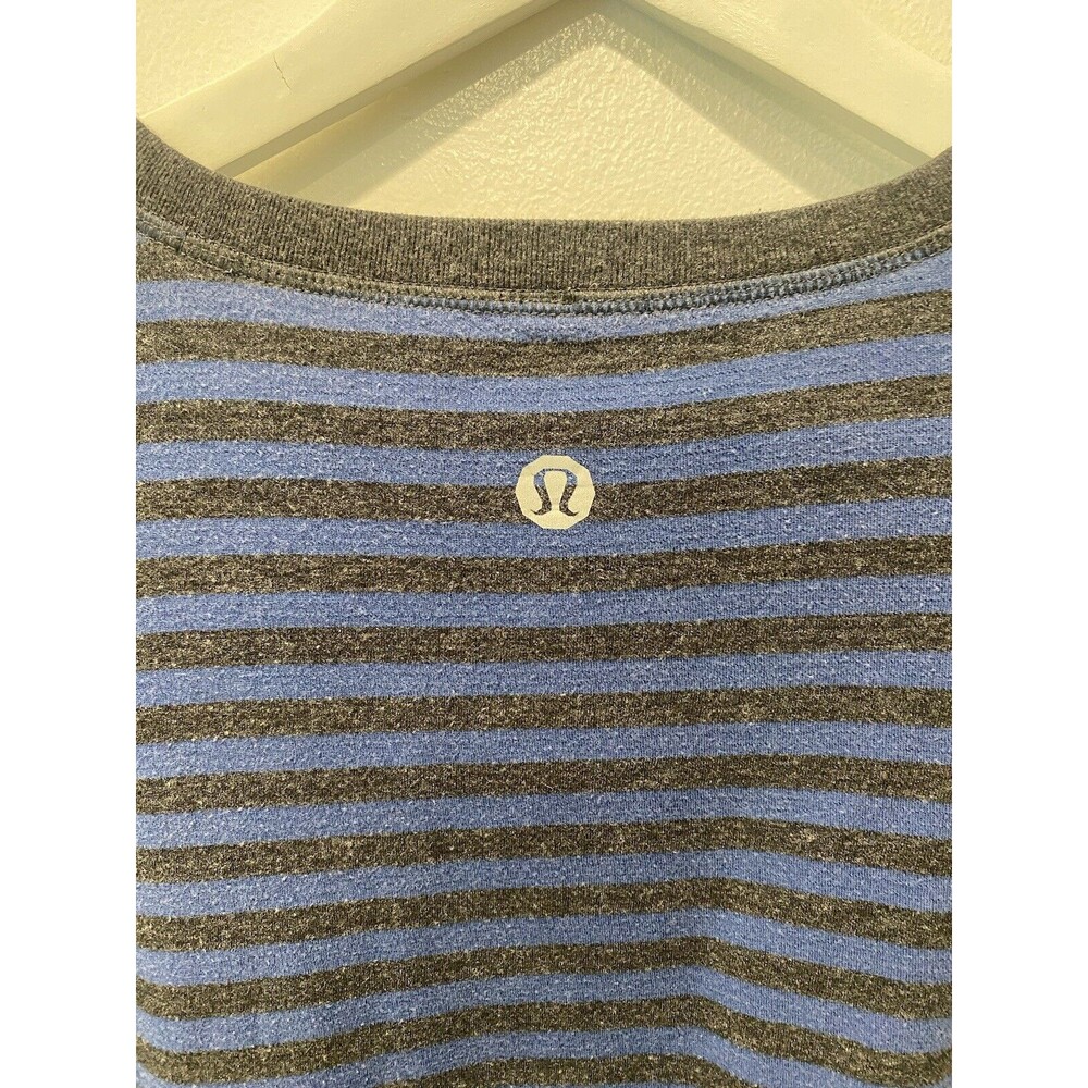 Lululemon Binary Crew Rugged Blue Heathered Black / Heathered Tempest Blue Sz L - Picture 4 of 10
